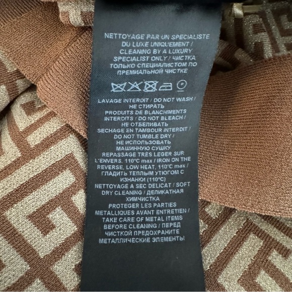 Balmain Monogram Jacquard Knit Mini Skirt size 38 NWOT - Picture 7 of 11